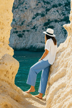 Blue Flared Power Pant