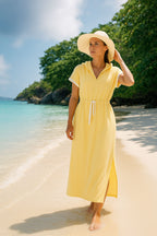 Yellow Hooded Dress